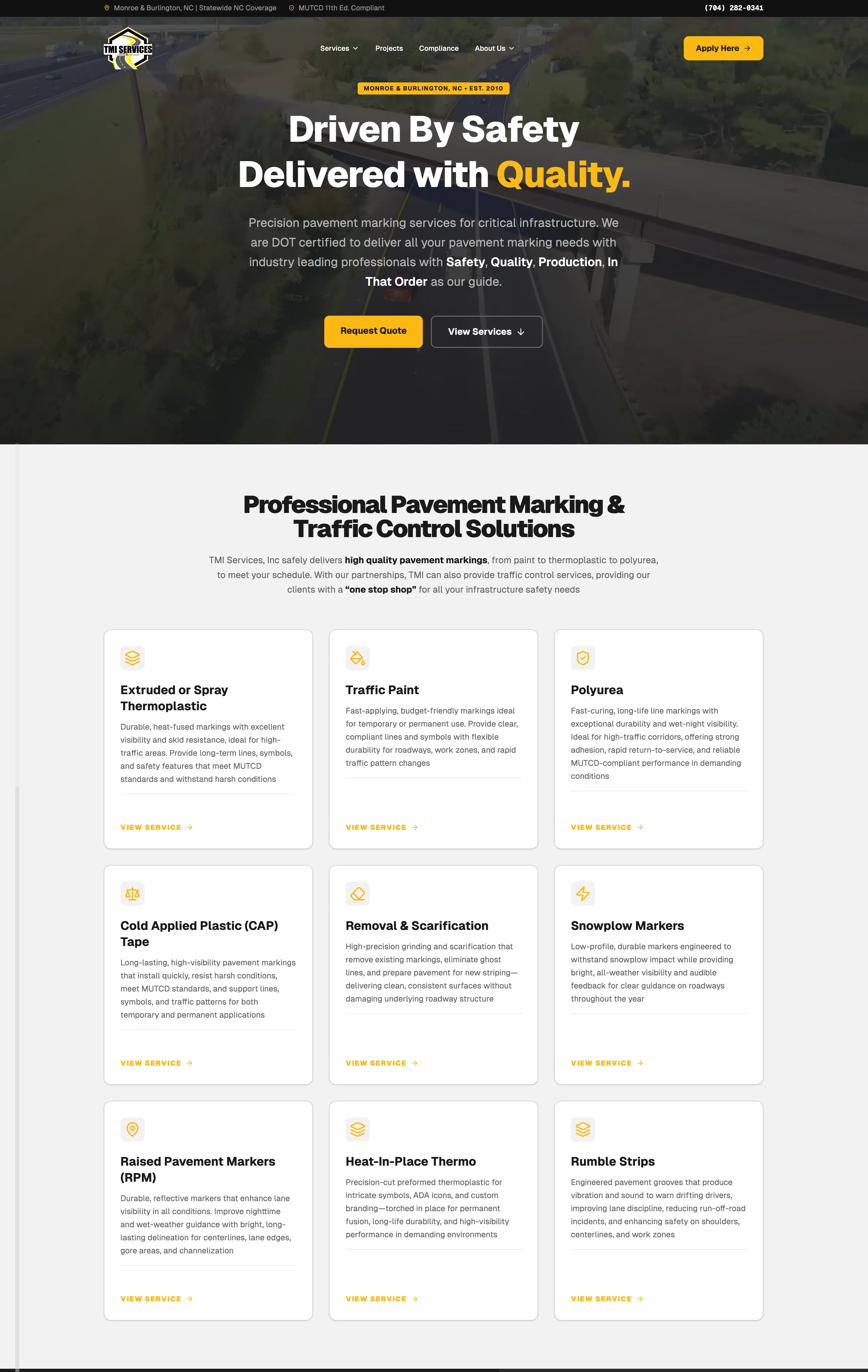 TMI Services Website Preview